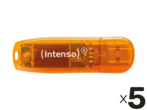 INTENSO USB-Stick Rainbow Line 64 GB 5er Pack